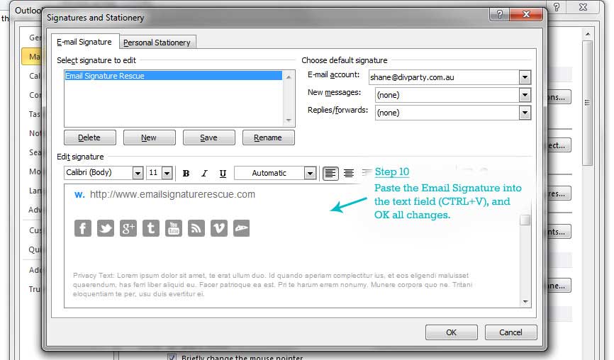 how to setup email signature in outlook for mac